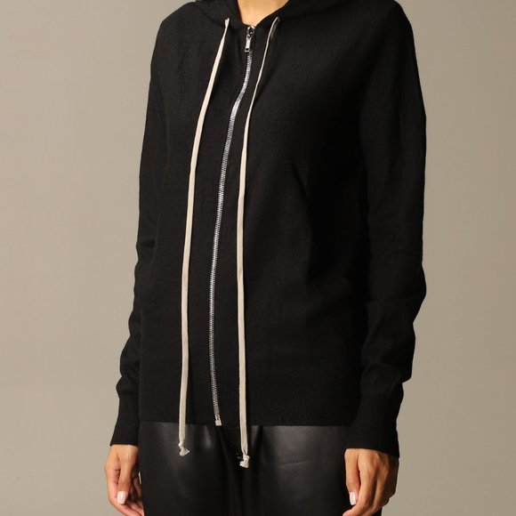 Rick Owens GLITTERS  F/W 17 black long zipper sweater - Picture 3 of 8